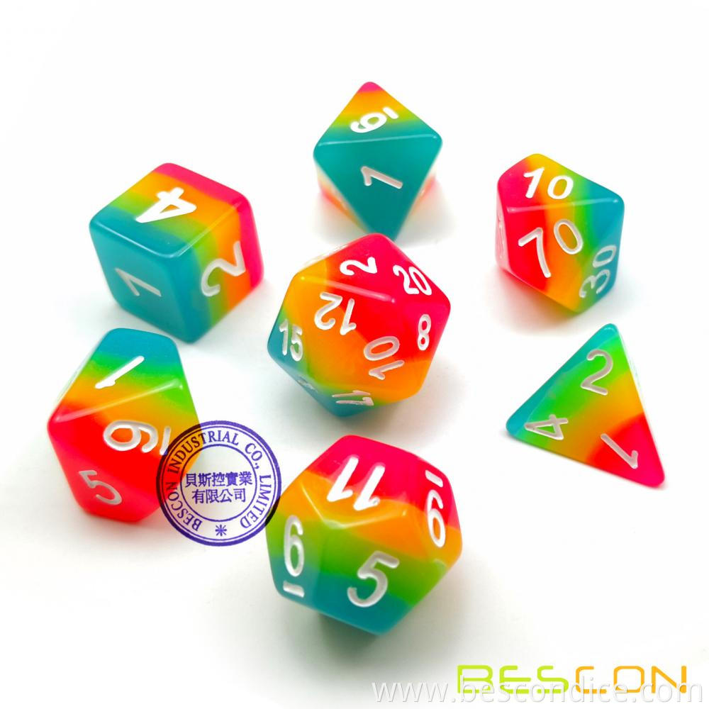 Midnight Candy Luminous Rpg Dice Set Glow In Dark 1